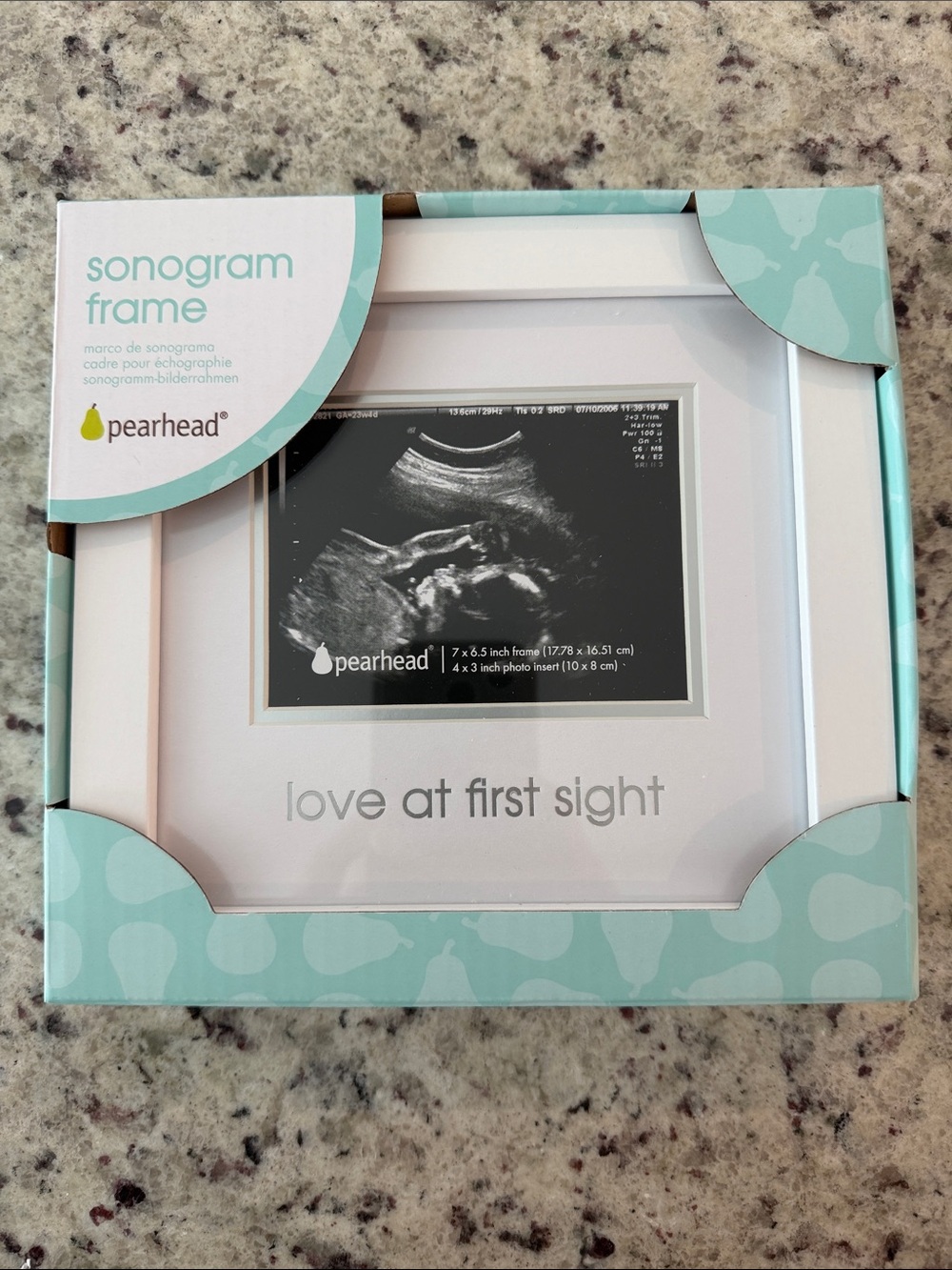 Picture Frame - Sonogram or Baby Photo - White - Pearhead Brand